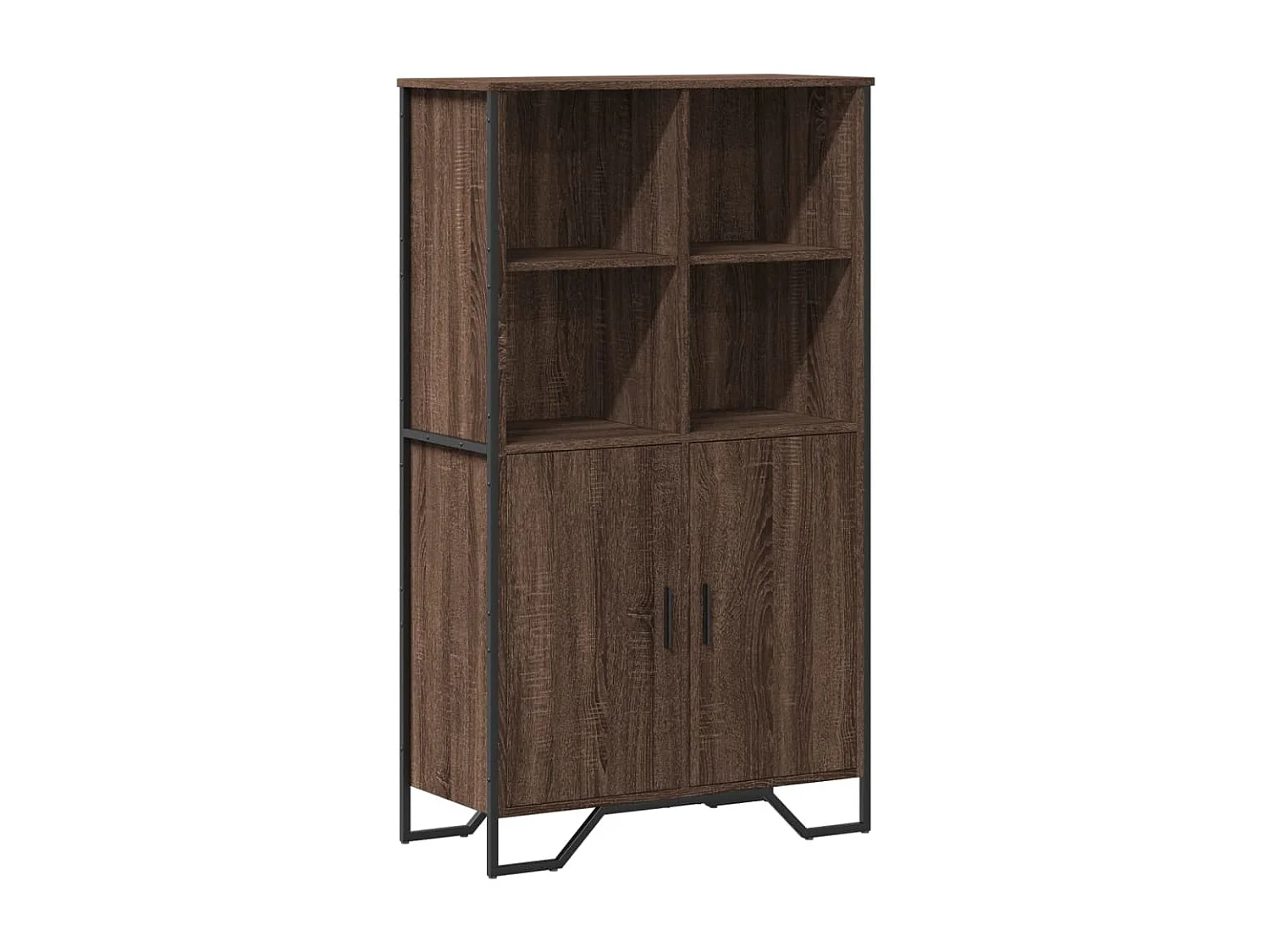 Buffet | Bahut | Meuble de rangement haut chêne marron 79,5x35,5x137,5 cm bois d'ingénierie