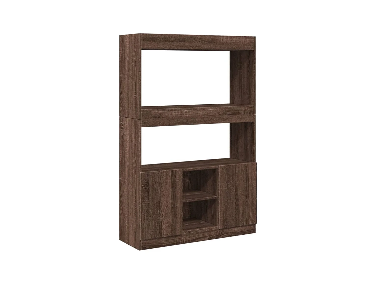 Credenza | Buffet | Armadio Rovere Marrone 92x33x140 cm in Legno Multistrato