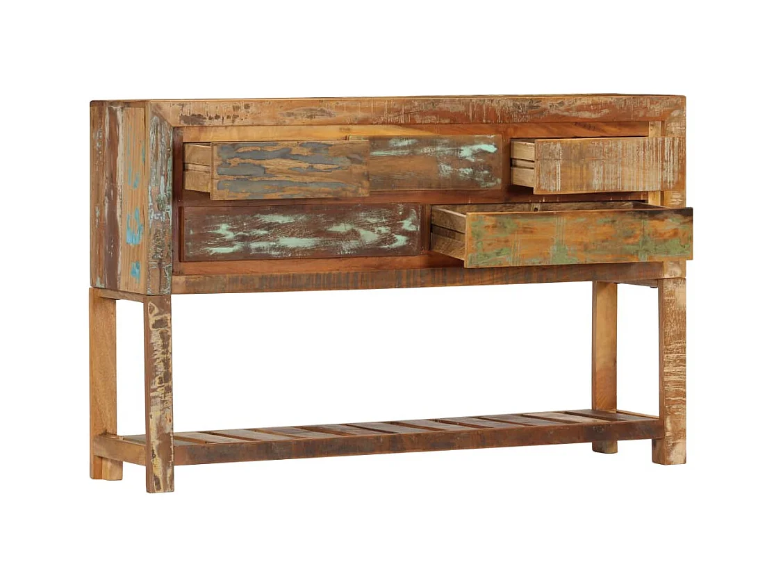 Buffet | Commode à tiroir | Meuble de rangement 120x30x75 cm Bois de récupération solide