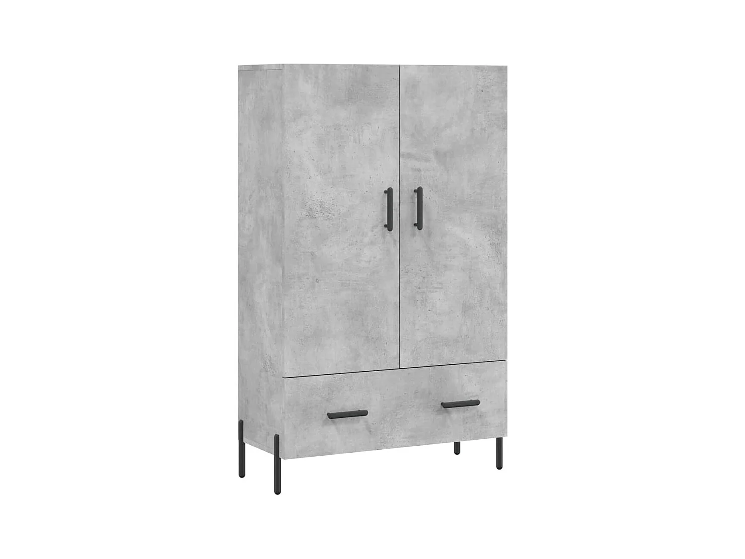 Buffet | Bahut | Meuble de rangement haut gris béton 69,5x31x115 cm bois d'ingénierie