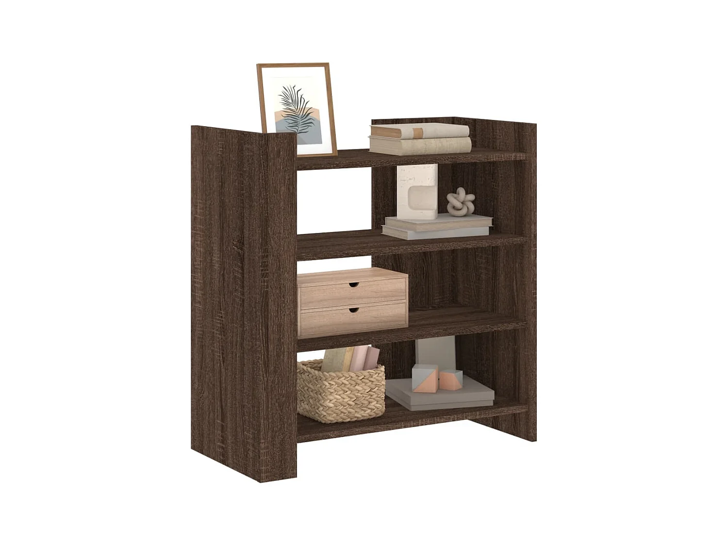 Credenza | Buffet | Armadio Rovere Marrone 73,5x35x75 cm in Legno Multistrato