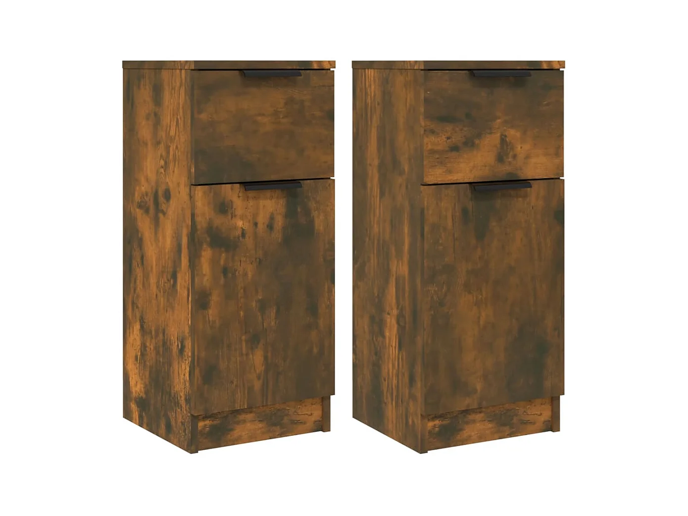 Credenze | Buffet | Armadi 2 pz Rovere Fumo 30x30x70 cm in Legno Multistrato