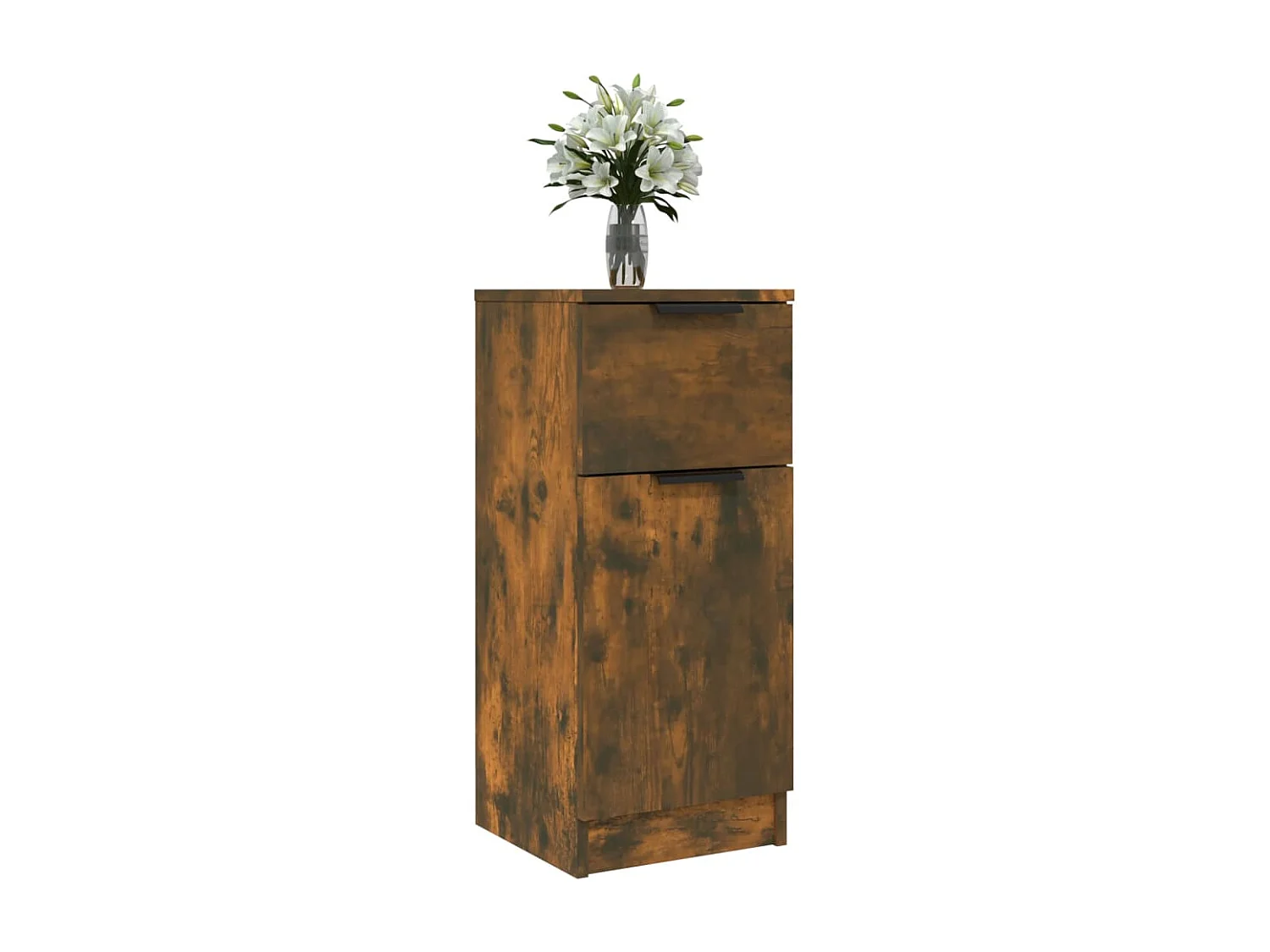 Buffet | Commode à tiroir | Meuble de rangements | Bahuts | Meuble de rangement 2 pcs Chêne fumé 30x30x70 cm Bois d'ingénierie