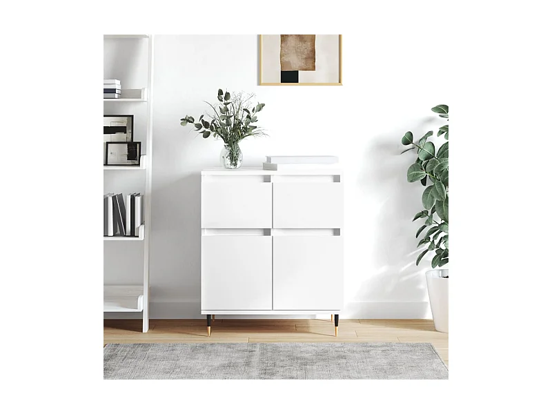 Credenza | Buffet | Armadio Bianca 60x35x70 cm in Legno Multistrato