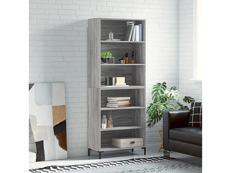 Buffet | Bahut | Meuble de rangement sonoma gris 69,5x32,5x180 cm bois d'ingénierie