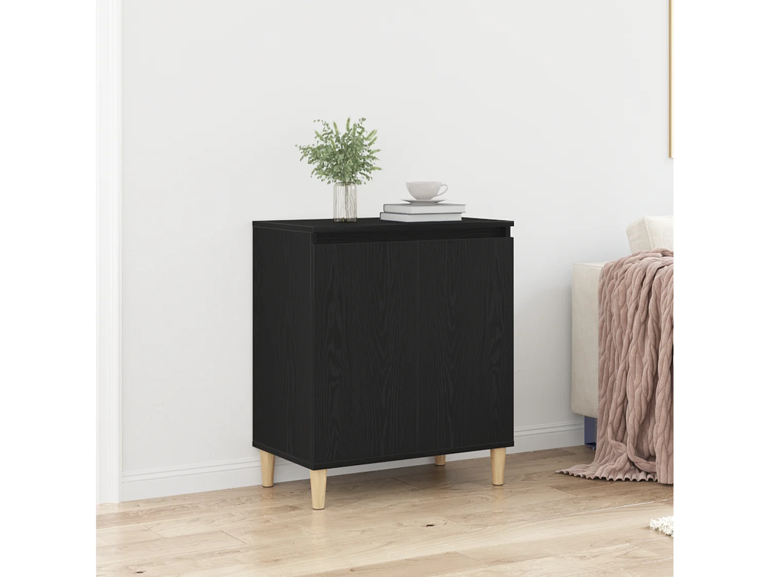 Buffet | Bahut | Meuble de rangement Chêne Noir 60x35x70 cm en bois d'ingénierie