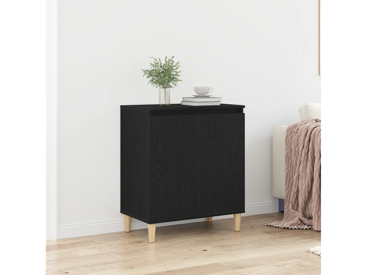 Buffet | Bahut | Meuble de rangement Chêne Noir 60x35x70 cm en bois d'ingénierie