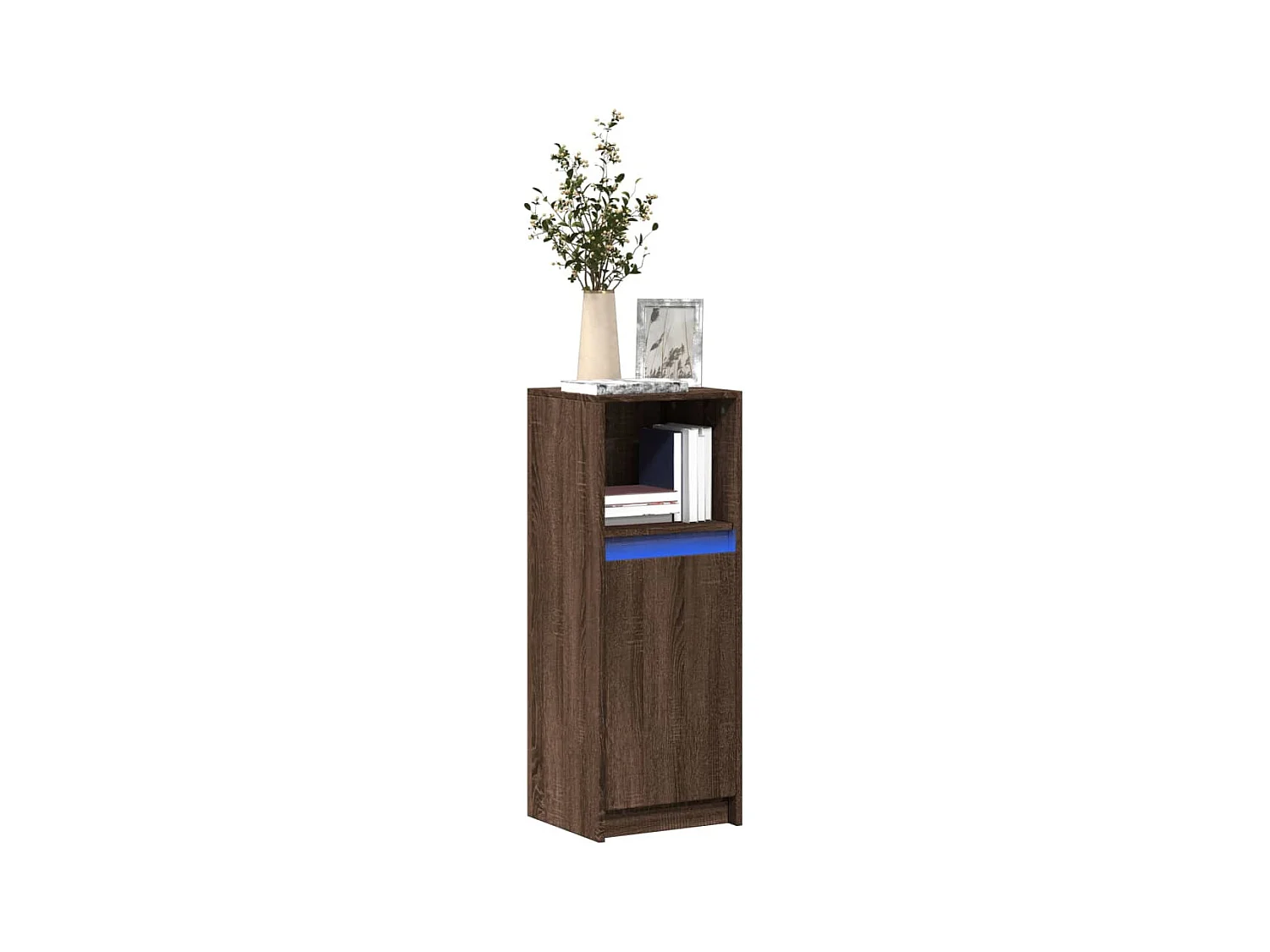 Buffet | Bahut | Meuble de rangement avec LED chêne marron 38x34x100 cm bois d'ingénierie
