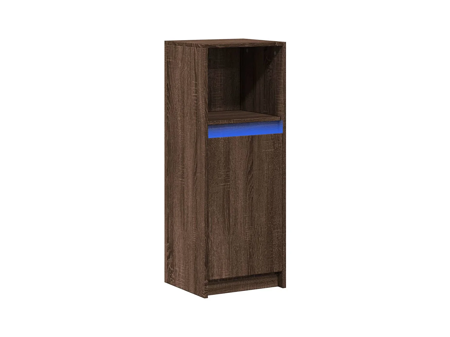 Buffet | Bahut | Meuble de rangement avec LED chêne marron 38x34x100 cm bois d'ingénierie
