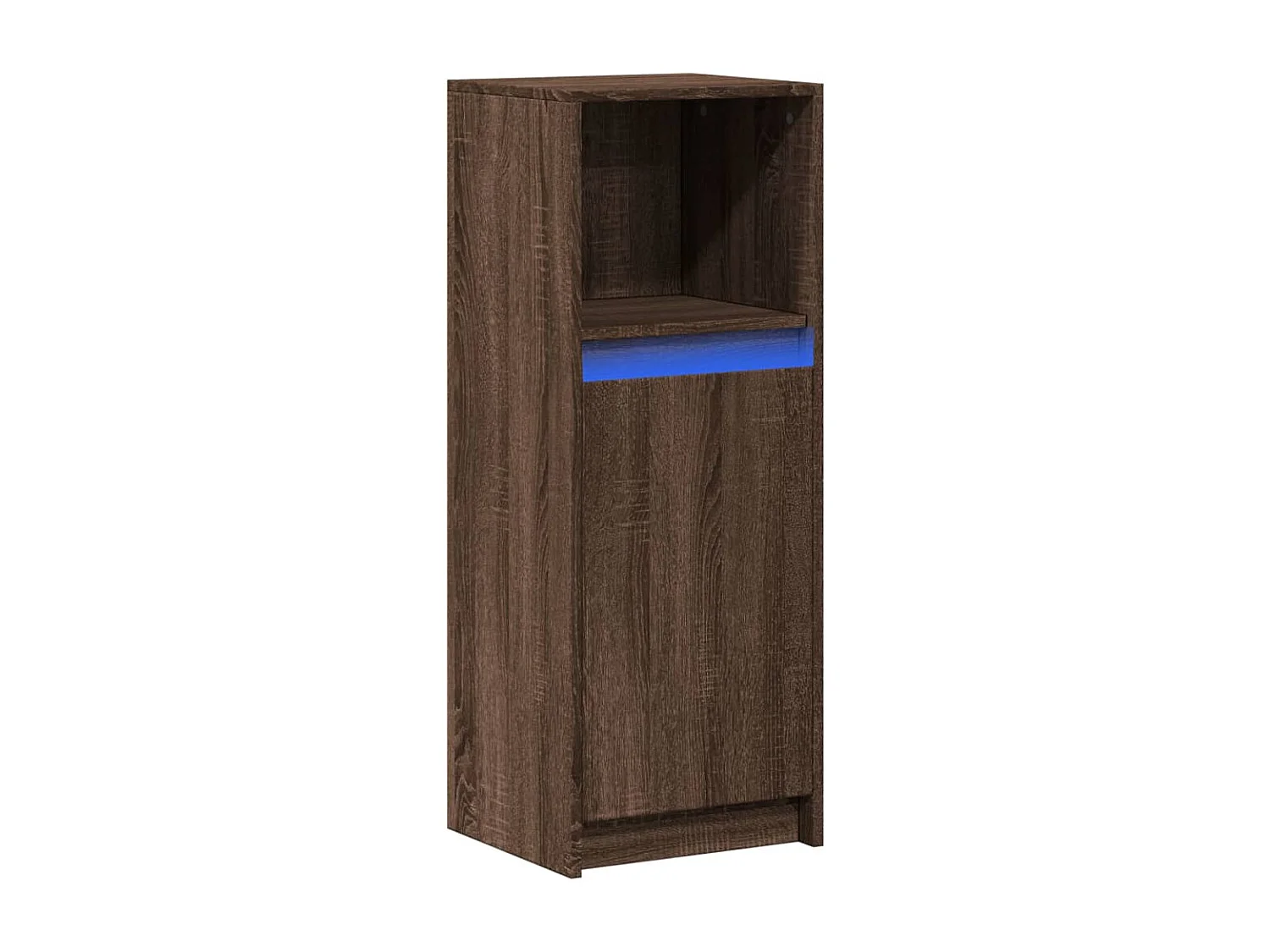 Buffet | Bahut | Meuble de rangement avec LED chêne marron 38x34x100 cm bois d'ingénierie