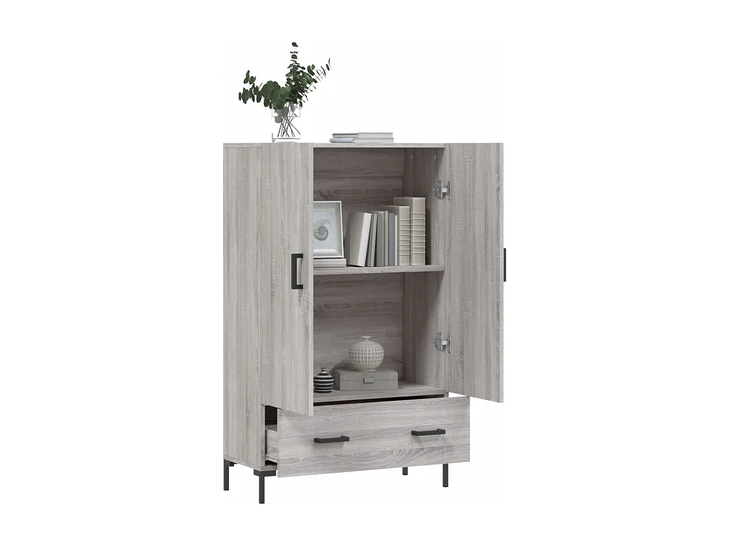 Buffet | Bahut | Meuble de rangement haut sonoma gris 69,5x31x115 cm bois d'ingénierie