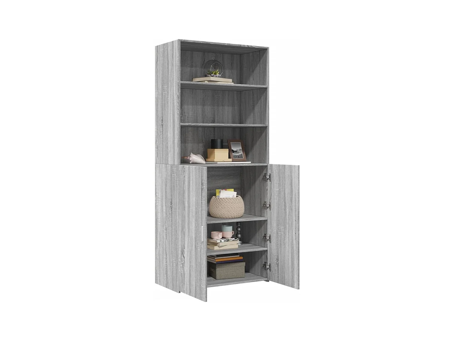 Buffet | Bahut | Meuble de rangement haut sonoma gris 80x42,5x185 cm bois d'ingénierie