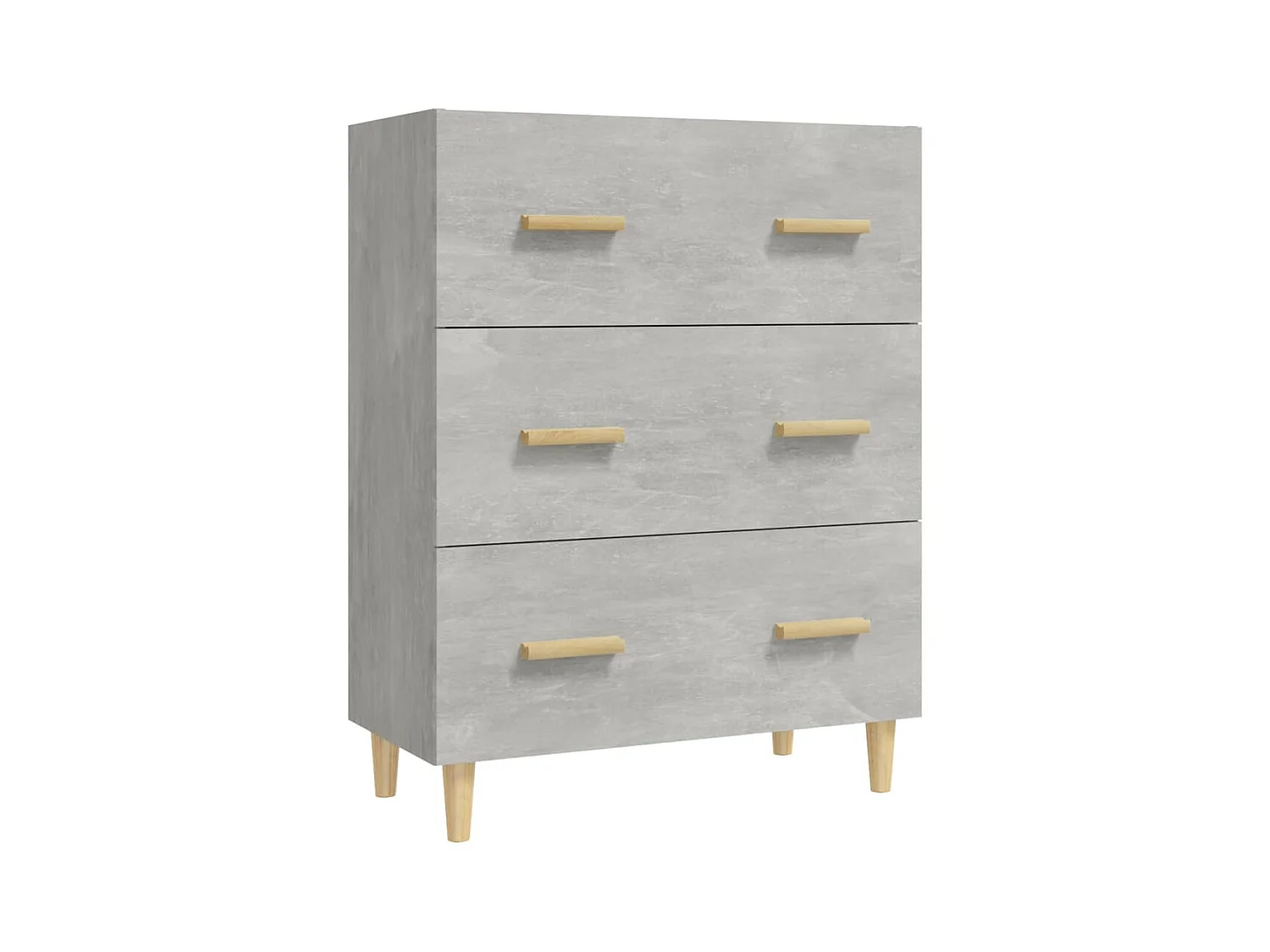 Credenza | Buffet | Armadio Grigio Cemento 70x34x90 cm in Legno Multistrato