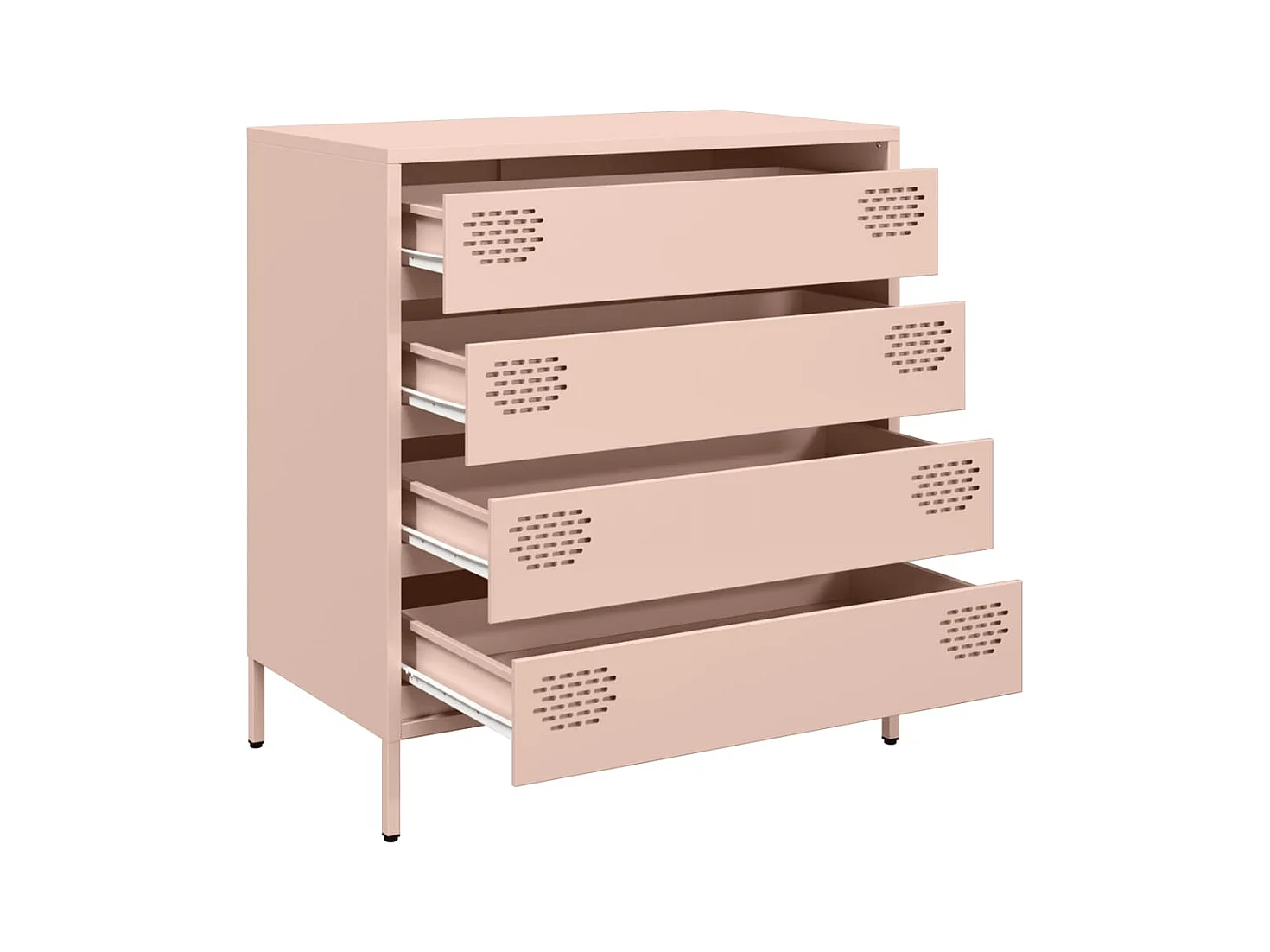 Credenza | Buffet | Armadio Rosa 68x39x73,5 cm in Acciaio Laminato a Freddo