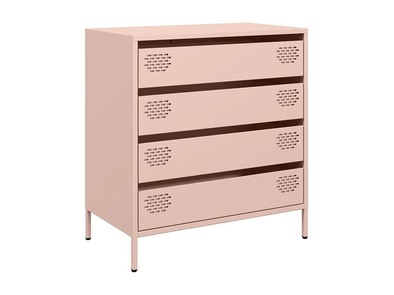Buffet | Commode à tiroir | Meuble de rangement rose 68x39x73,5 cm acier laminé à froid