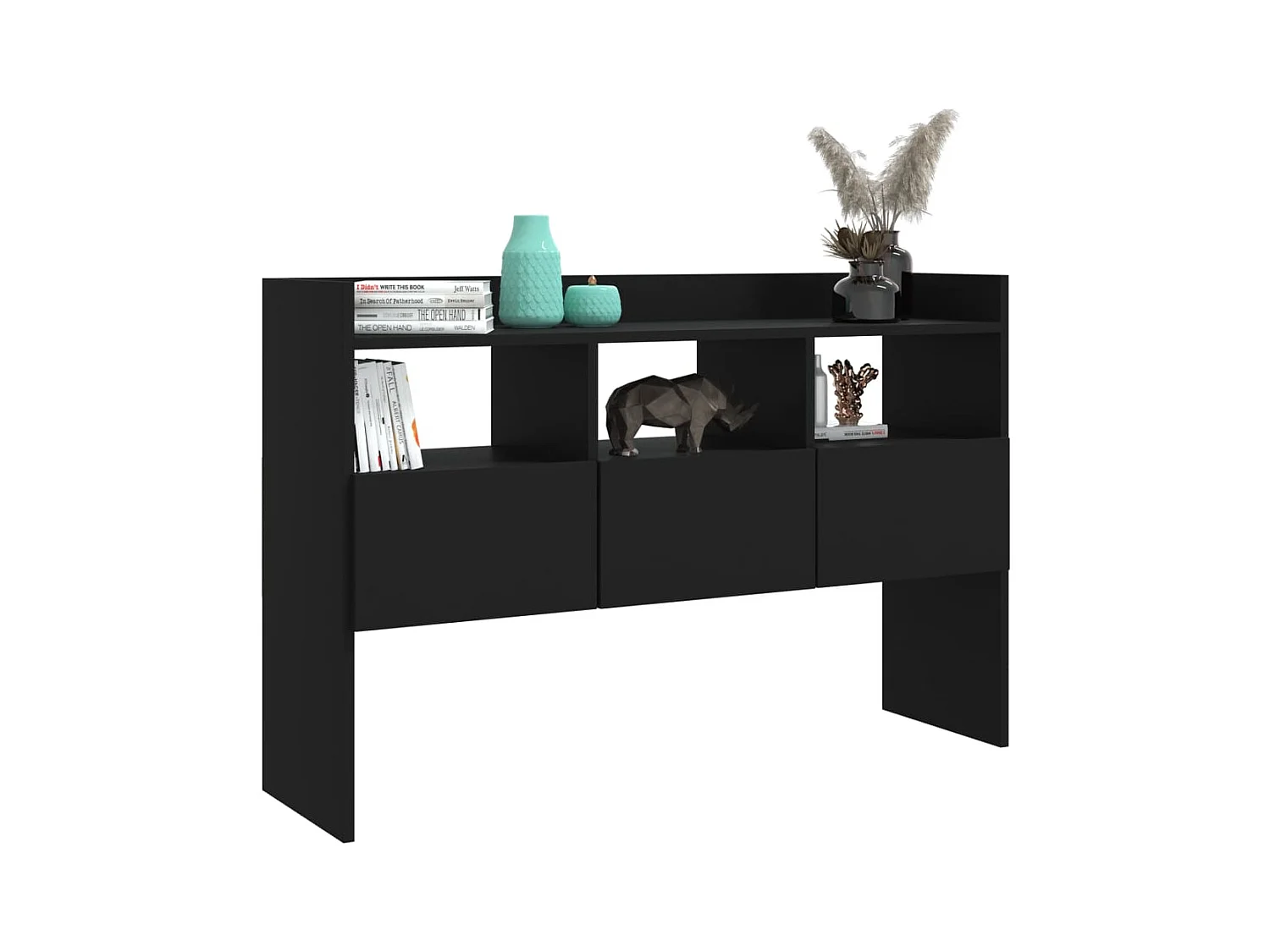 Buffet | Bahut | Meuble de rangement Noir 105x30x70 cm Bois d’ingénierie