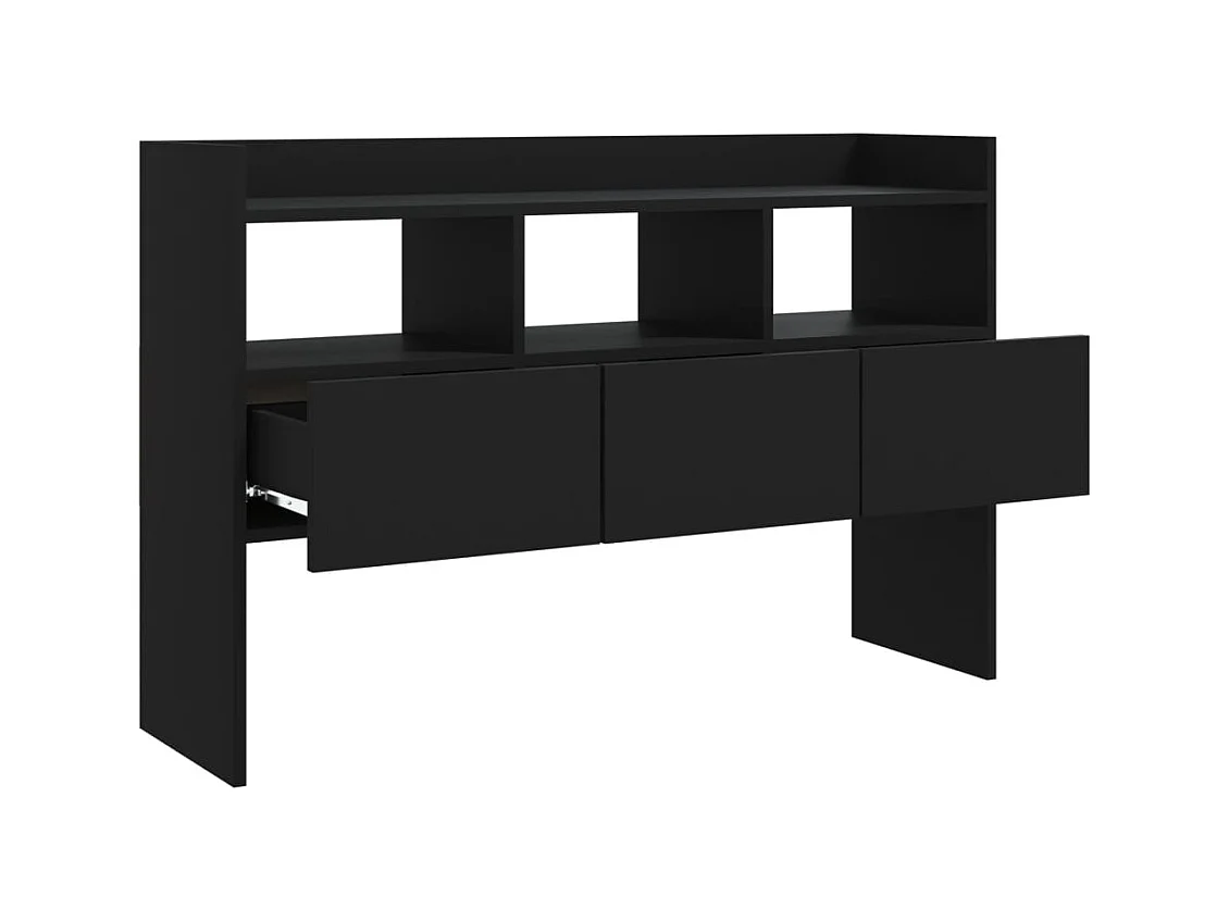 Buffet | Bahut | Meuble de rangement Noir 105x30x70 cm Bois d’ingénierie