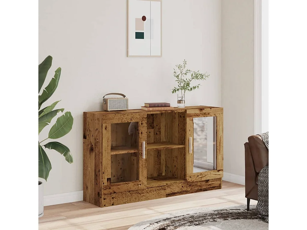 Credenza | Buffet | Armadio Legno Antico 120x30,5x70 cm in Truciolato