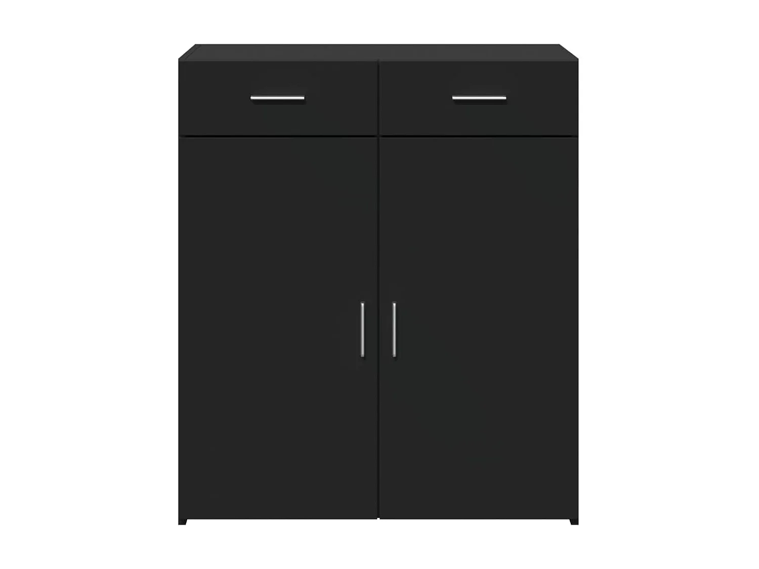 Buffet | Bahut | Meuble de rangement noir 80x42,5x93 cm bois d'ingénierie