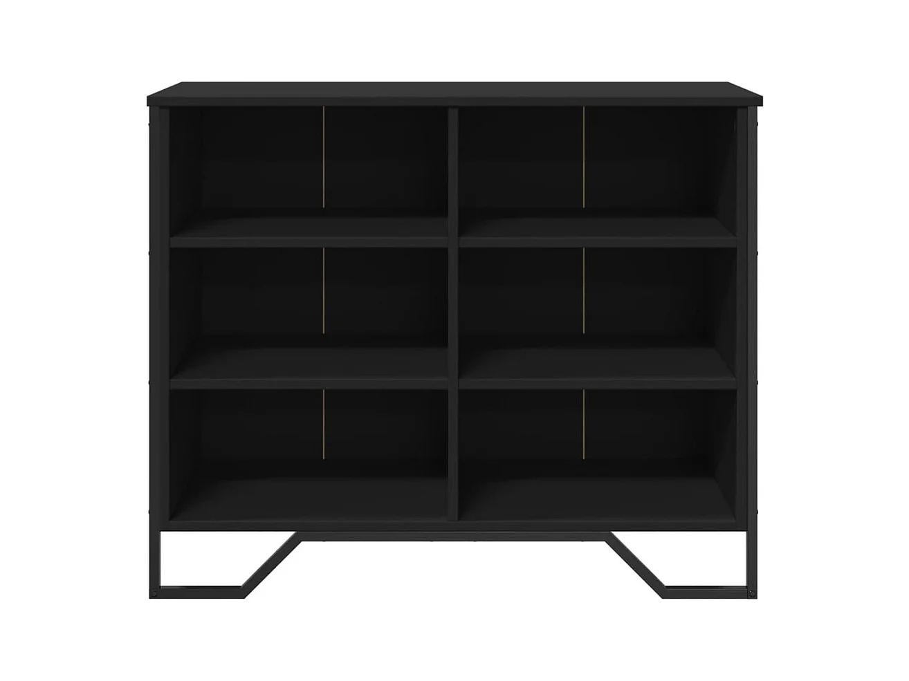 Buffet | Bahut | Meuble de rangement noir 91x35,5x74,5 cm bois d’ingénierie