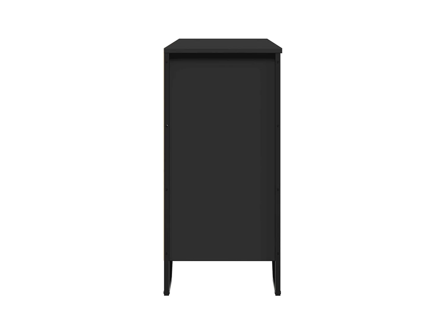 Buffet | Bahut | Meuble de rangement noir 91x35,5x74,5 cm bois d’ingénierie