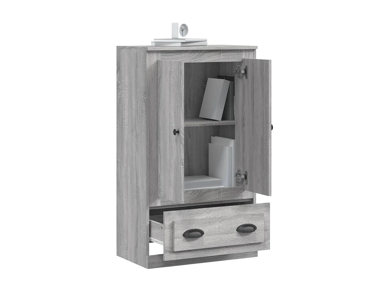 Buffet | Bahut | Meuble de rangement haut sonoma gris 60x35,5x103,5 cm bois d'ingénierie