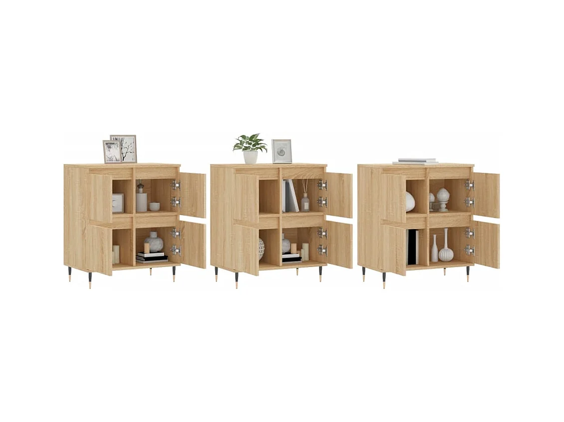 Buffets | Bahuts | Meuble de rangement 3 pcs Chêne sonoma Bois d'ingénierie