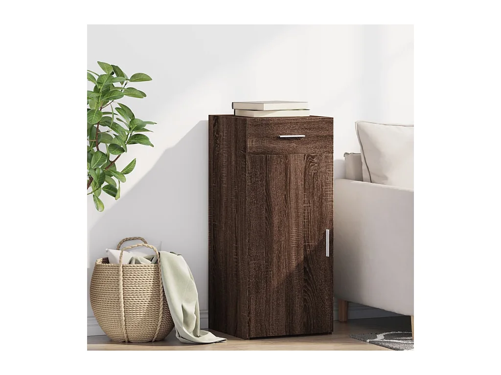 Credenza | Buffet | Armadio Rovere Marrone 40x42,5x93 cm in Legno Multistrato