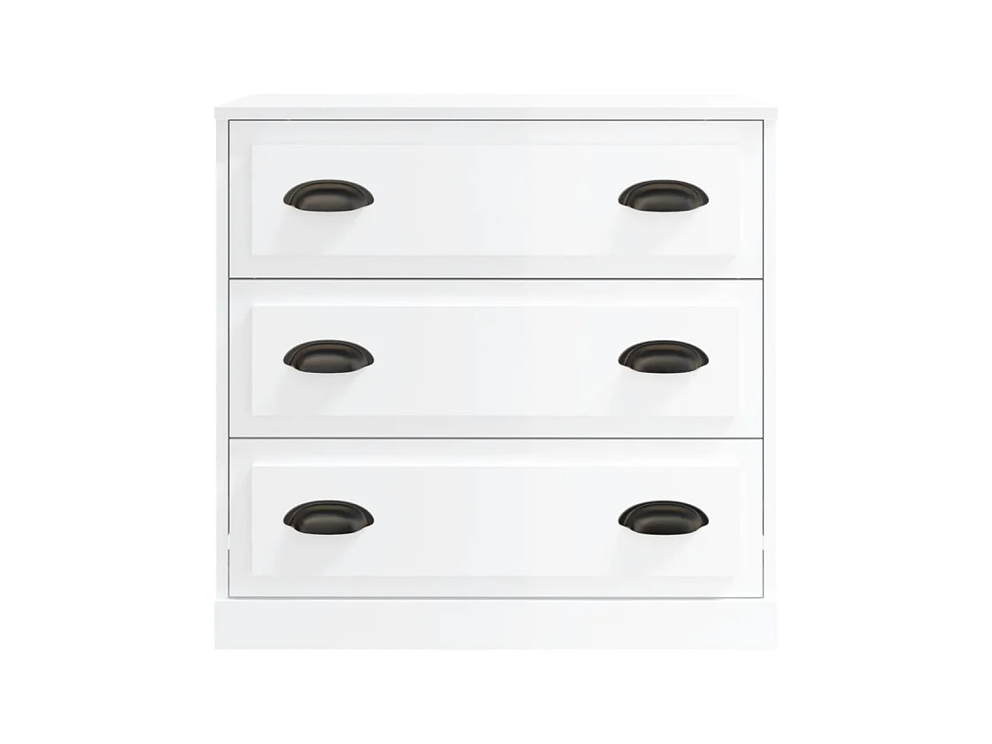 Buffets | Bahuts | Meuble de rangement 2 pcs blanc brillant bois d'ingénierie