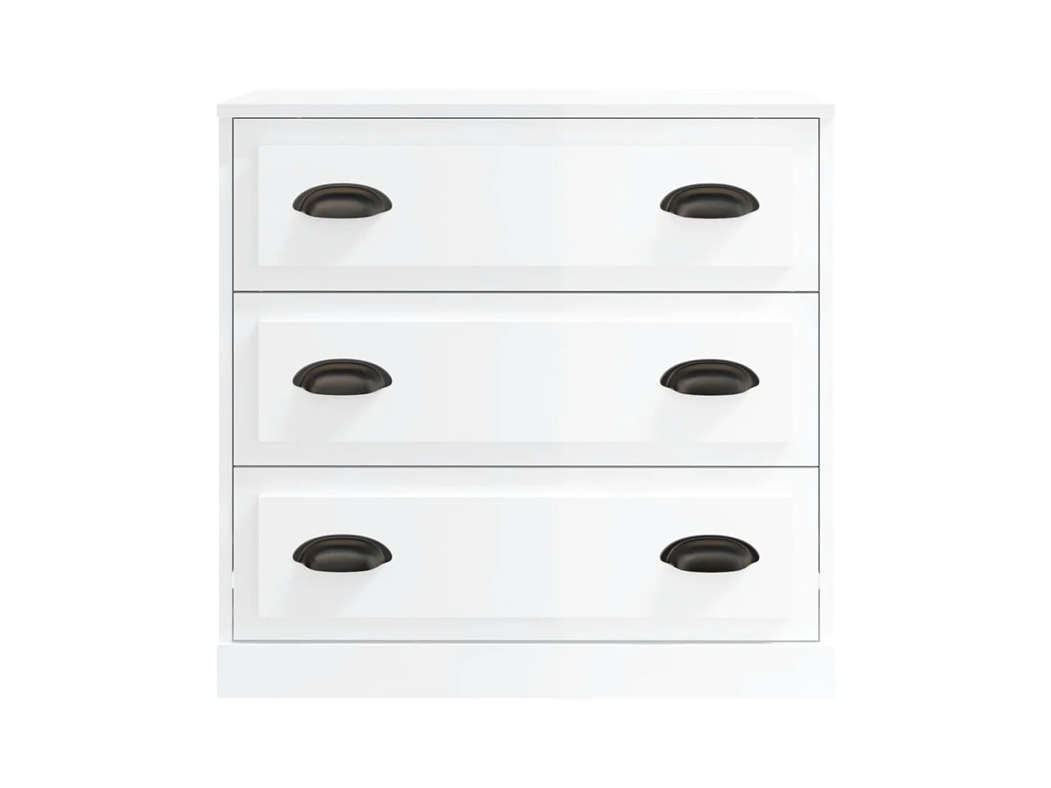 Buffets | Bahuts | Meuble de rangement 2 pcs blanc brillant bois d'ingénierie