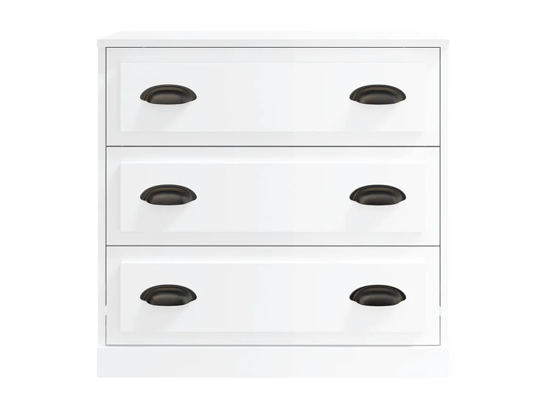 Buffets | Bahuts | Meuble de rangement 2 pcs blanc brillant bois d'ingénierie
