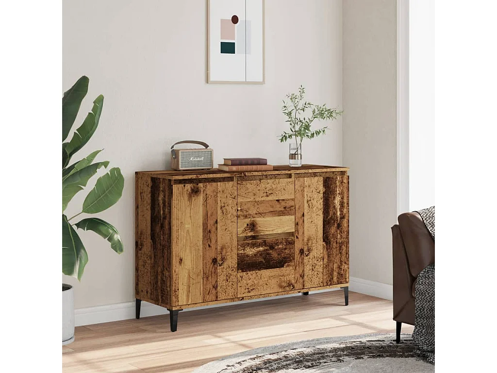 Buffet | Bahut | Meuble de rangement vieux bois 102x35x70 cm bois d'ingénierie
