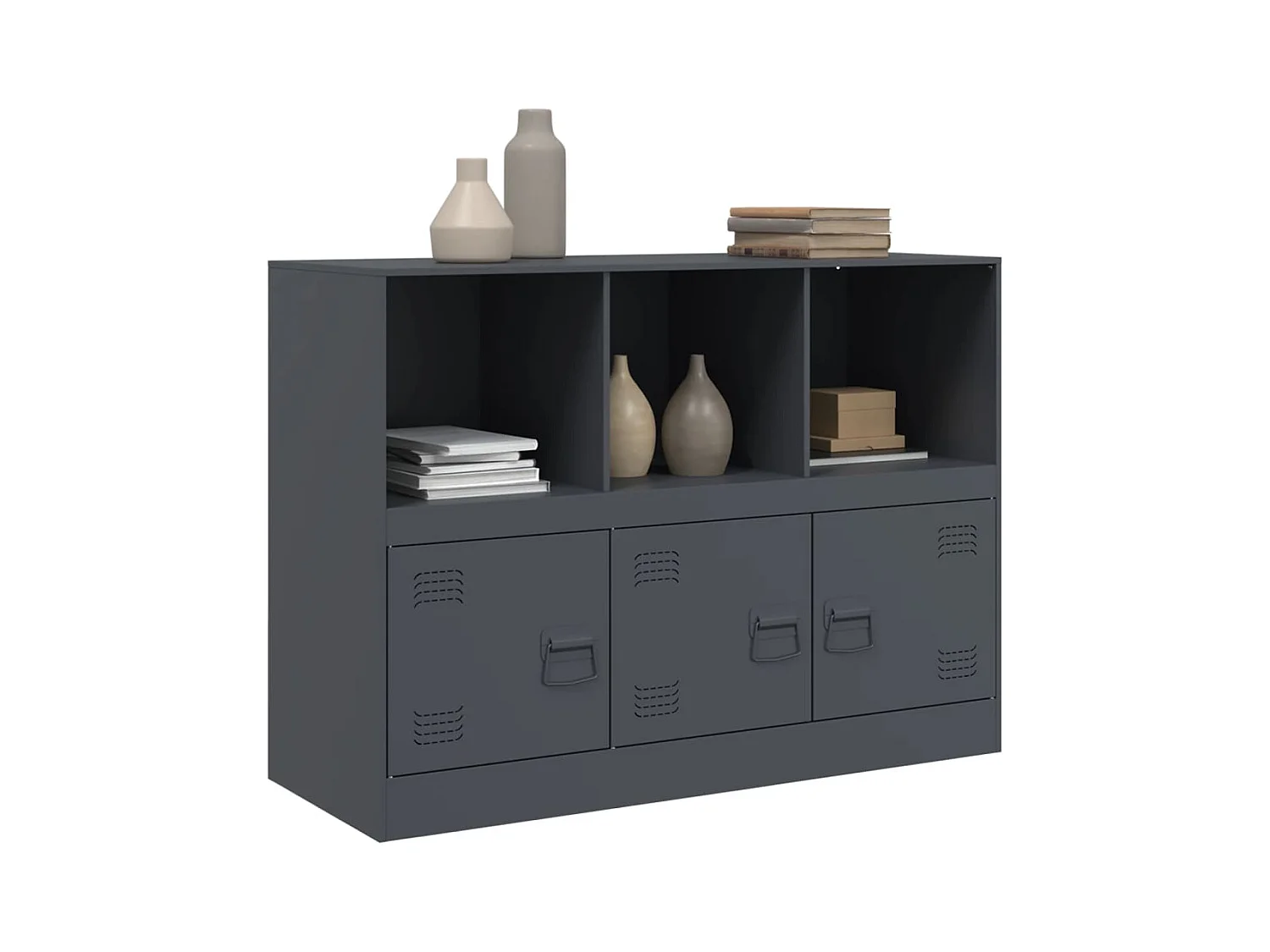 Buffet | Bahut | Meuble de rangement anthracite 99x39x73 cm acier