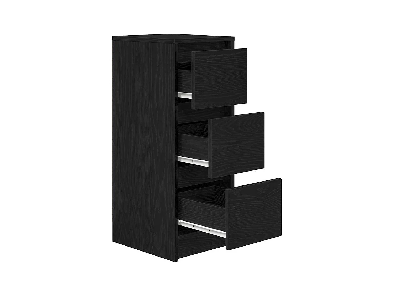 Buffet | Commode à tiroir | Meuble de rangement chêne noir 29,5x34x76 cm bois d'ingénierie