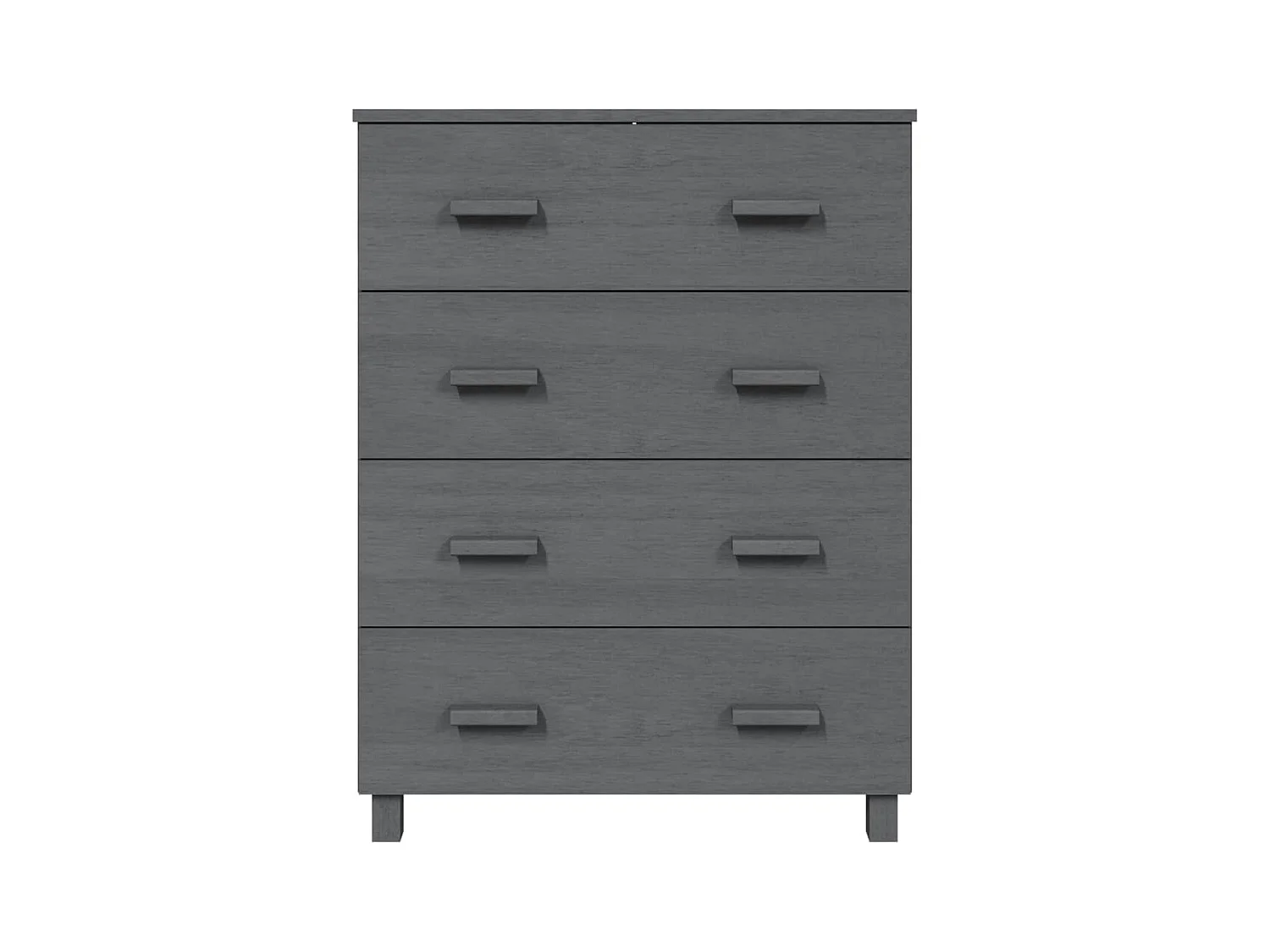Credenza | Buffet | Armadio HAMAR Grigio Scuro 79x40x103,5 cm Legno Massello Pino