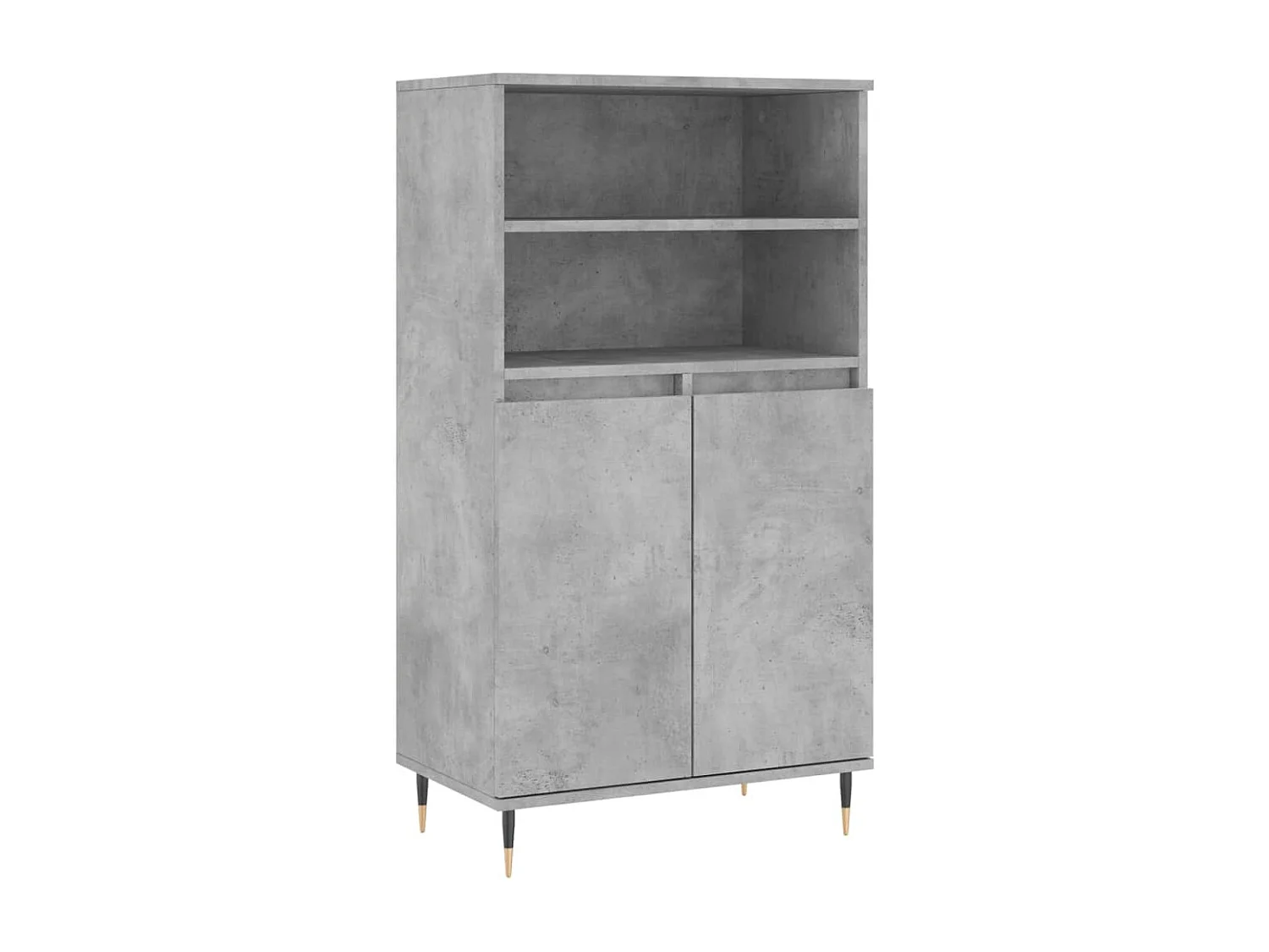 Buffet | Bahut | Meuble de rangement haut Gris béton 60x36x110 cm Bois d'ingénierie