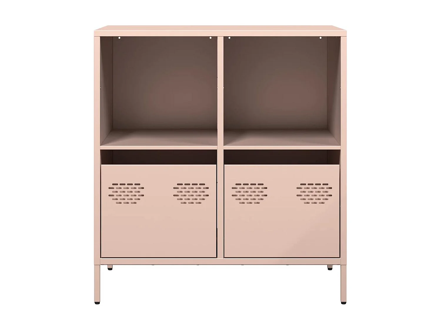 Credenza | Buffet | Armadio Rosa 68x39x73,5 cm in Acciaio Laminato a Freddo