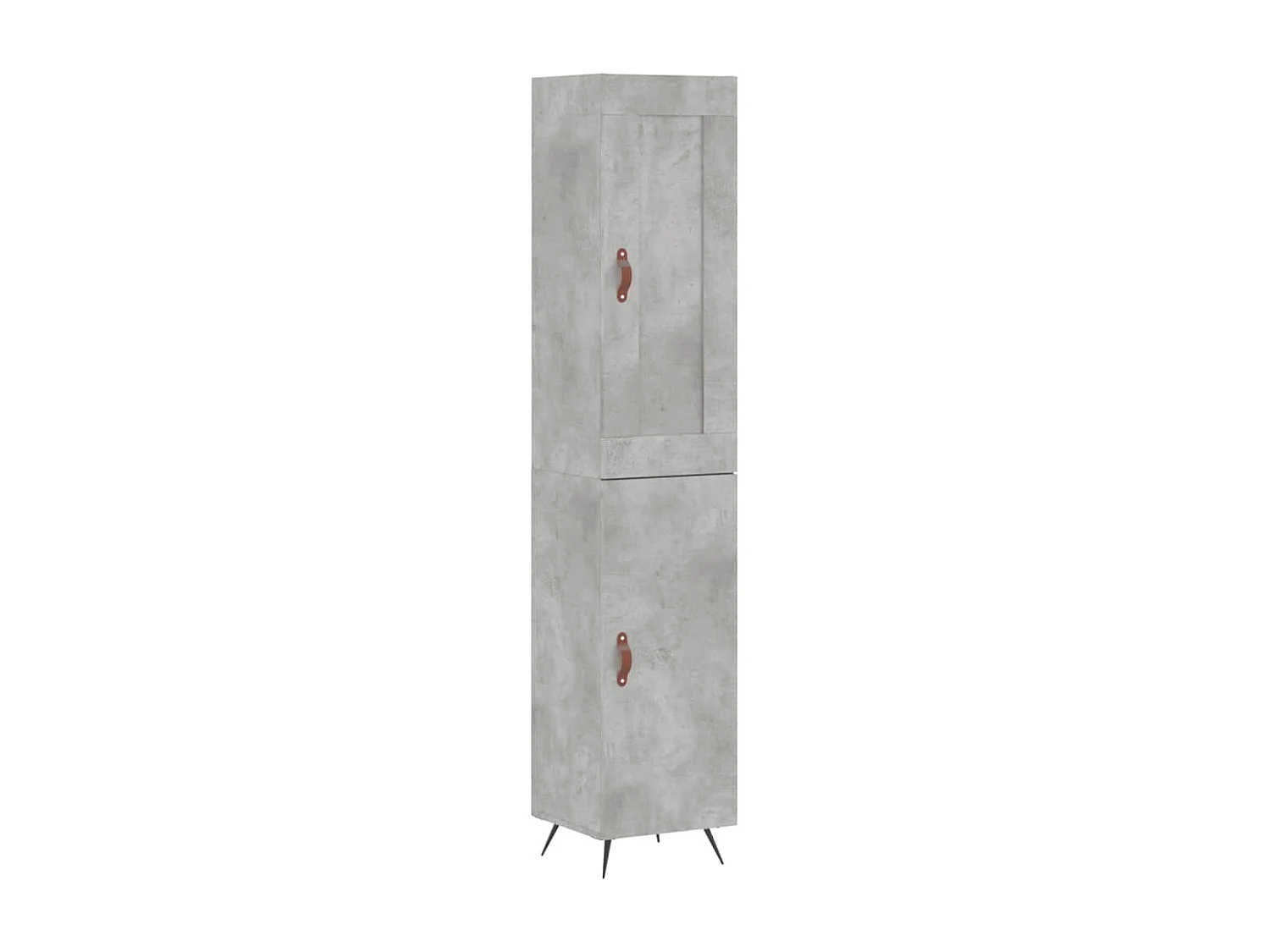 Buffet | Bahut | Meuble de rangement haut Gris béton 34,5x34x180 cm Bois d'ingénierie