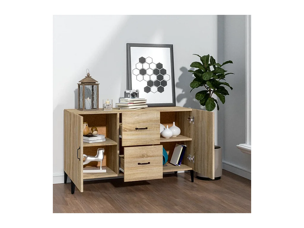 Buffet | Bahut | Meuble de rangement chêne sonoma 100x36x60 cm bois d'ingénierie