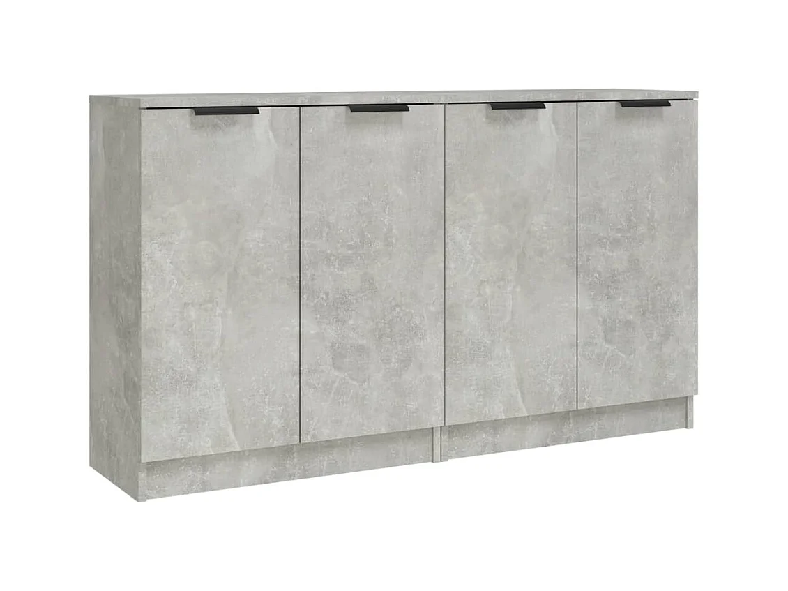 Buffets | Bahuts | Meuble de rangement 2 pcs Gris béton 60x30x70 cm Bois d'ingénierie