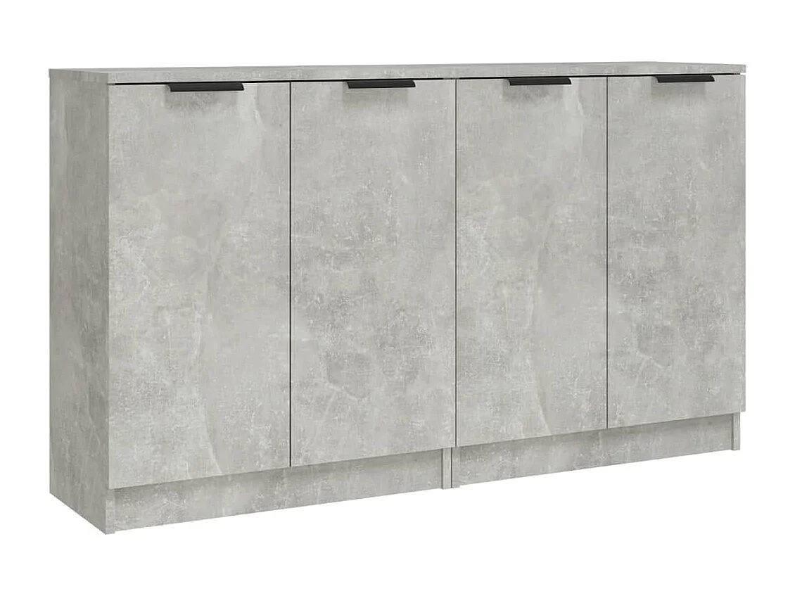Buffets | Sideboards | Dressoirs 2 st 60x30x70 cm bewerkt hout betongrijs