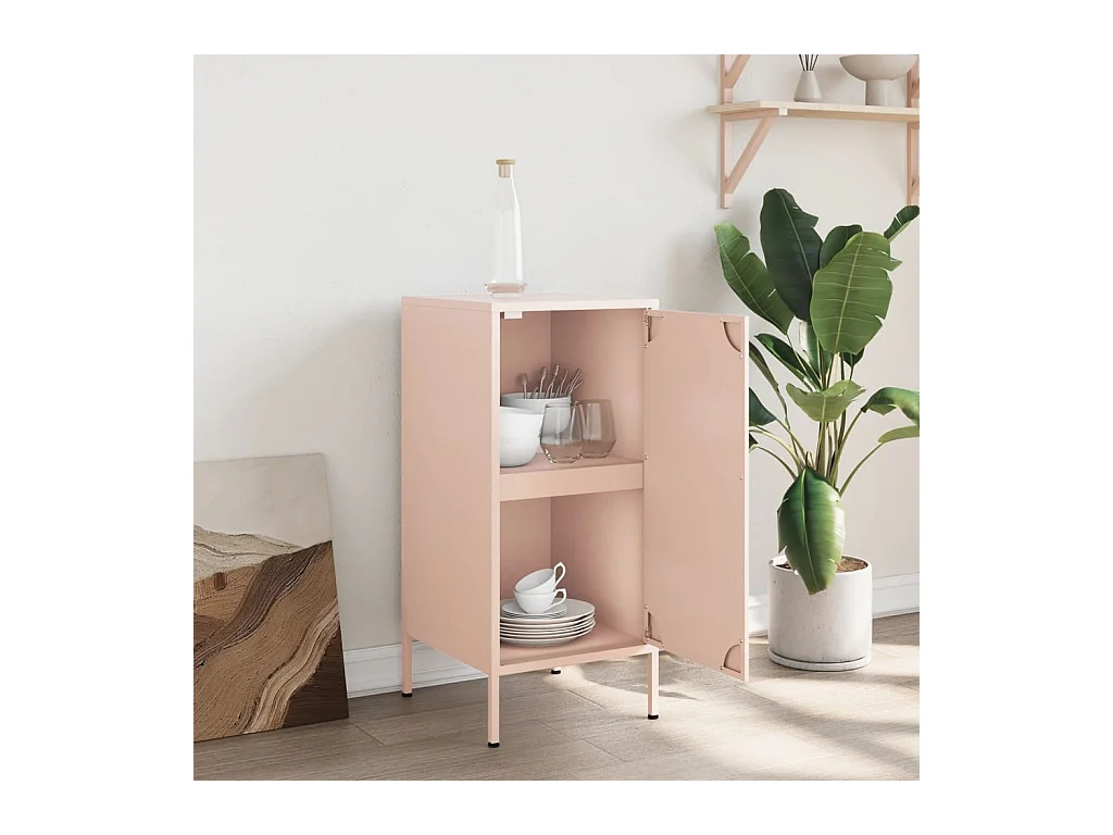 Credenza | Buffet | Armadio Rosa 36x39x79 cm in Acciaio