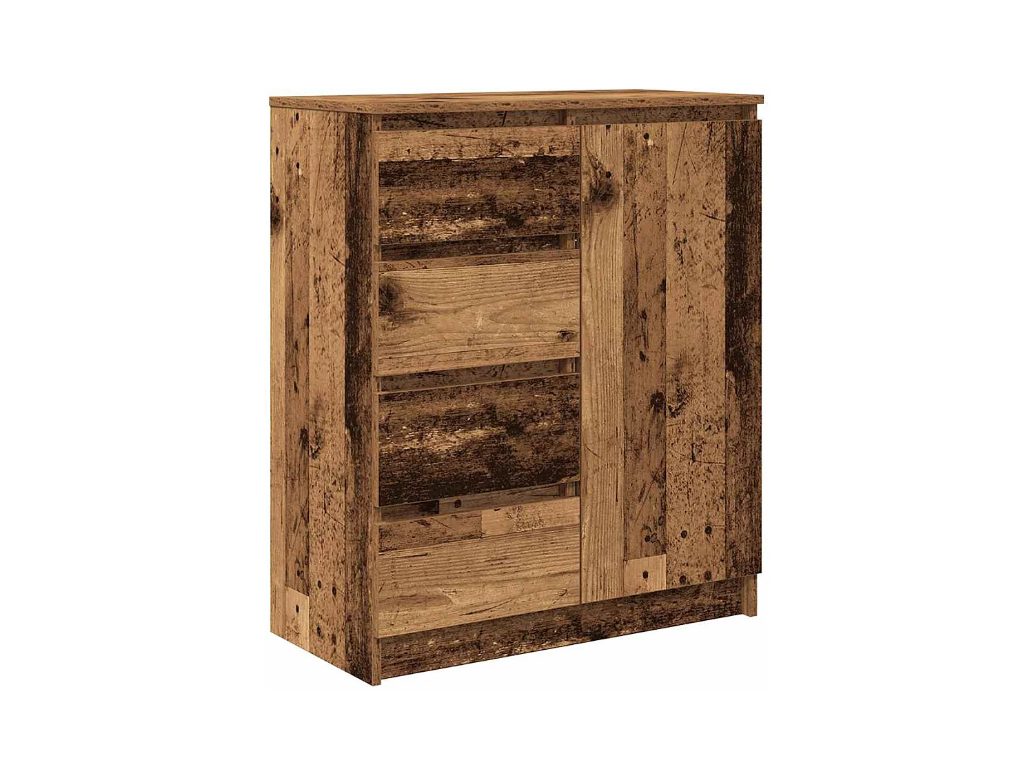 Buffet | Commode à tiroir | Meuble de rangement avec tiroirs vieux bois 71x35x84 cm bois d'ingénierie