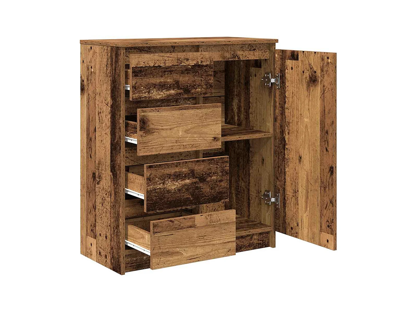 Buffet | Commode à tiroir | Meuble de rangement avec tiroirs vieux bois 71x35x84 cm bois d'ingénierie