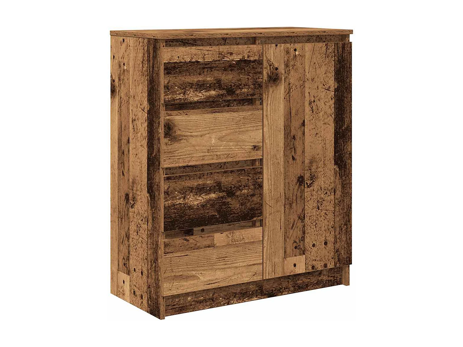 Buffet | Commode à tiroir | Meuble de rangement avec tiroirs vieux bois 71x35x84 cm bois d'ingénierie