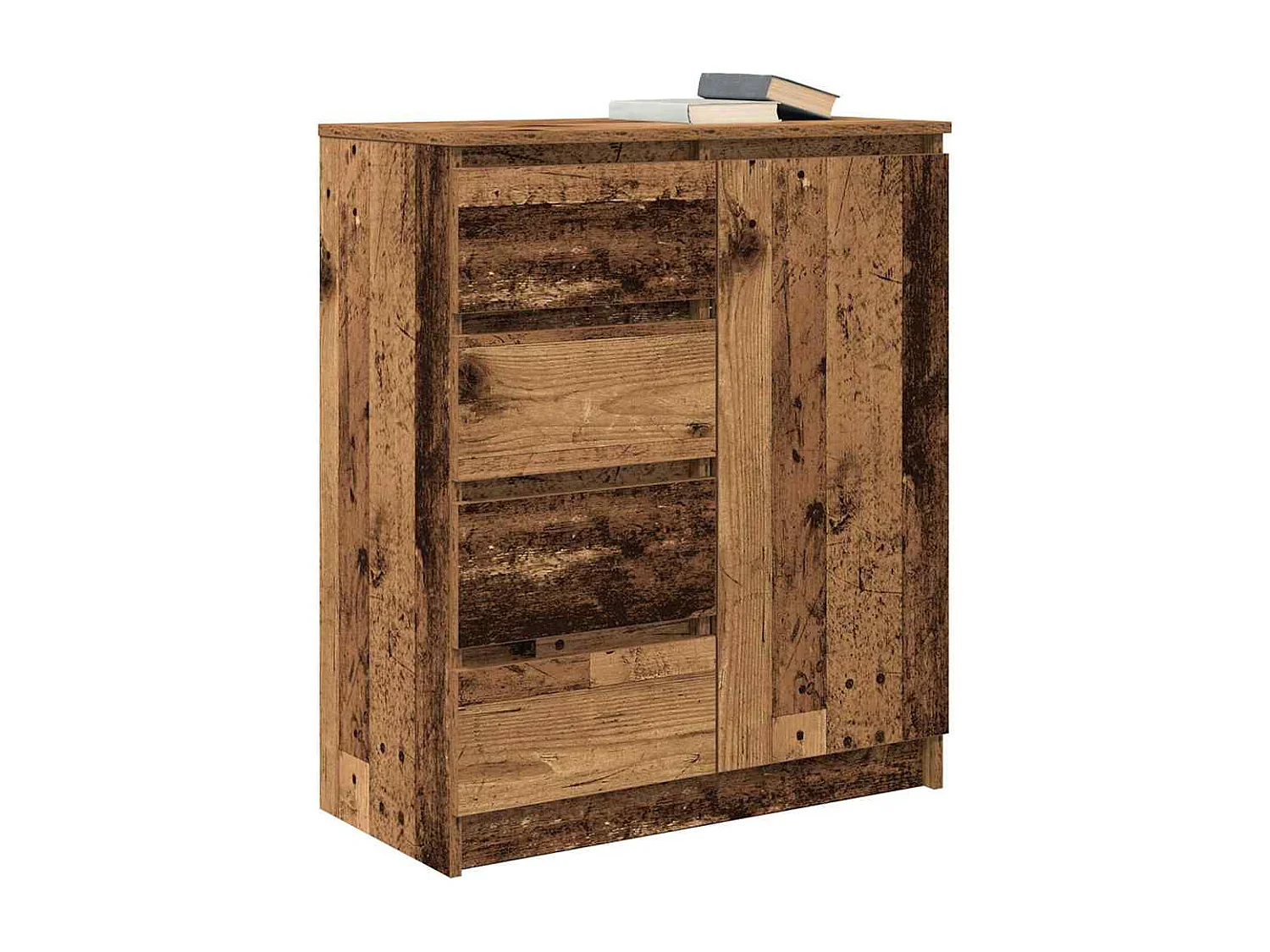 Buffet | Commode à tiroir | Meuble de rangement avec tiroirs vieux bois 71x35x84 cm bois d'ingénierie