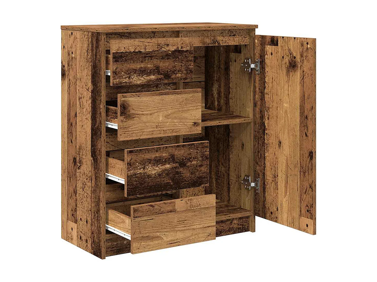 Buffet | Commode à tiroir | Meuble de rangement avec tiroirs vieux bois 71x35x84 cm bois d'ingénierie