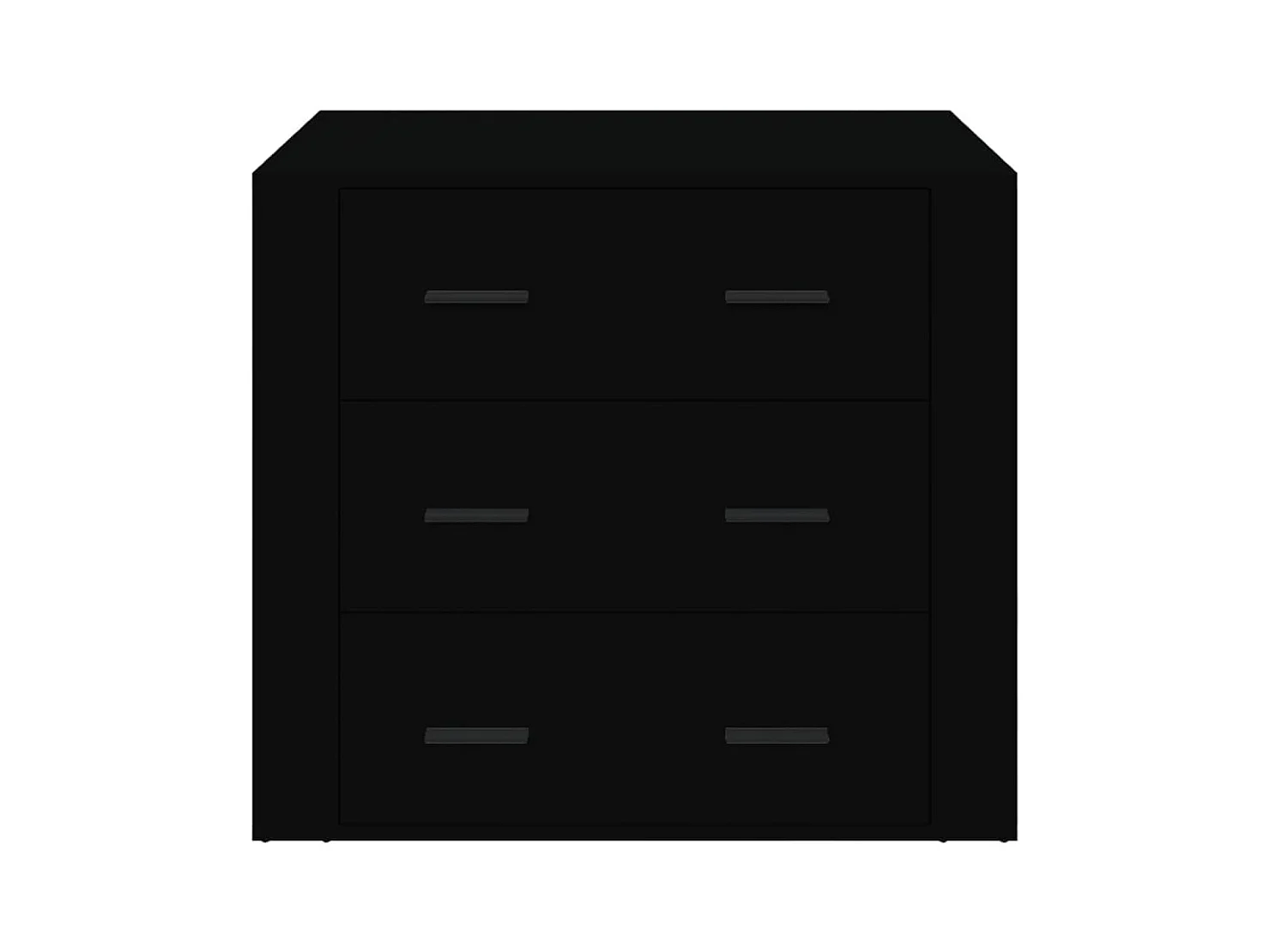 Buffet | Bahut | Meuble de rangement Noir 80x33x70 cm Bois d'ingénierie