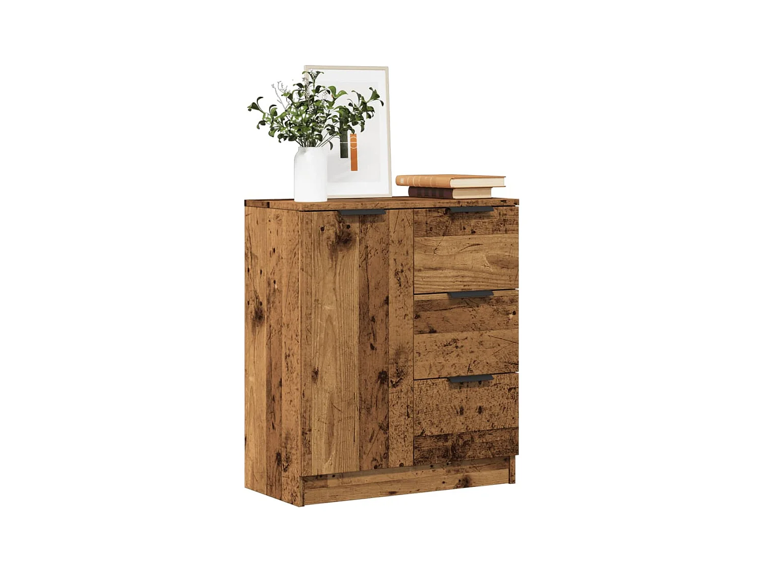 Credenza | Buffet | Armadio Legno Antico 60x30x70 cm in Truciolato
