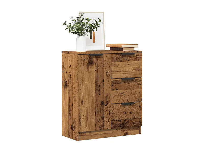 Buffet | Commode à tiroir | Meuble de rangement vieux bois 60x30x70 cm bois d'ingénierie